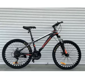 Велосипед гірський TopRider 611 24" рама 14 обладнання Shimano Червоний Велосипед гірський TopRider 611 24" рама 14 обладнання Shimano Червоний