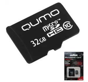 Карта пам'яті microSD 32 Гб Qumo з адаптером TF карта class 10 Карта пам'яті microSD 32 Гб Qumo з адаптером TF карта class 10