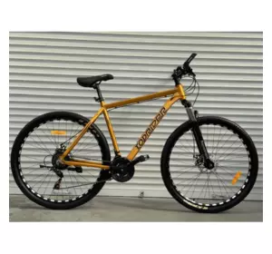 Велосипед гірський алюмінієвий Toprider 670 29" рама 21 обладнання Shimano Золотий Велосипед гірський алюмінієвий Toprider 670 29" рама 21 обладнання Shimano Золотий