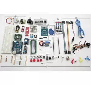 Навчальний набір програмування для збирання на базі Arduino Uno R3 (WR9328) Ардуїно Уно Р3 ATmega328 Навчальний набір програмування для збирання на базі Arduino Uno R3 (WR9328) Ардуїно Уно Р3 ATmega328