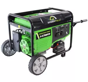 Генератор бензиновий однофазний 6.5 - 7.0 кВт Greenfield G-EC7500PEW Електростанція Електрогенератор Генератор бензиновий однофазний 6.5 - 7.0 кВт Greenfield G-EC7500PEW Електростанція Електрогенератор