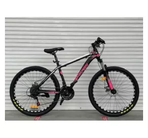 Велосипед гірський Toprider 611 26" рама 17 обладнання Shimano Рожевий Велосипед гірський Toprider 611 26" рама 17 обладнання Shimano Рожевий