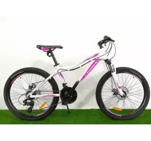 Велосипед гірський підлітковий Crosser Sweet 24″ рама 14" Біло-рожевий Велосипед гірський підлітковий Crosser Sweet 24″ рама 14" Біло-рожевий