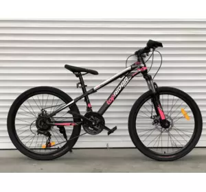 Велосипед гірський TopRider 611 24" рама 14 обладнання Shimano Рожевий Велосипед гірський TopRider 611 24" рама 14 обладнання Shimano Рожевий