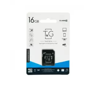 Карта пам'яті microSD 16 Гб T&G з адаптером UHS-I class 10 Карта пам'яті microSD 16 Гб T&G з адаптером UHS-I class 10