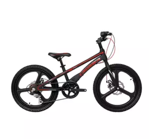 Дитячий велосипед 20 дюймів магнієвий Crosser MTB 6S PREMIUM Чорний Дитячий велосипед 20 дюймів магнієвий Crosser MTB 6S PREMIUM Чорний