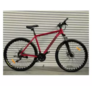 Велосипед гірський алюмінієвий Toprider 670 29" рама 21 Shimano Червоний Велосипед гірський алюмінієвий Toprider 670 29" рама 21 Shimano Червоний