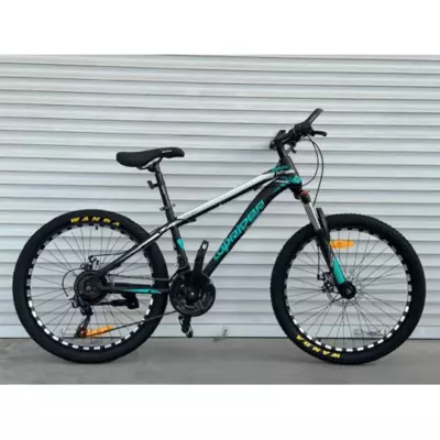 Велосипед гірський TopRider 611 24" рама 14 обладнання Shimano Зелений