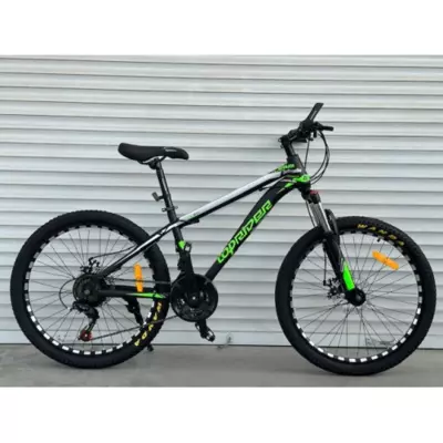Велосипед гірський TopRider 611 24" рама 14 обладнання Shimano Салатовий