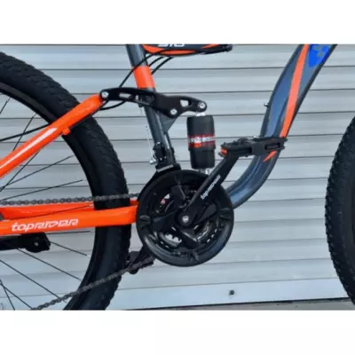 Велосипед гірський двопідвісний Toprider 910 26" рама 17 обладнання Shimano Помаранчевий