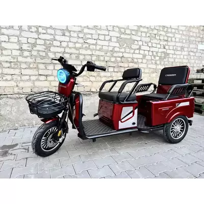 Електроскутер триколісний Crosser Transit TR-5 NEW 800W, 72V-24Ah, 10 колеса. Транзит