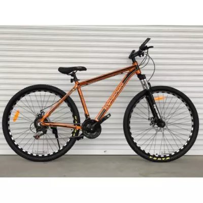Велосипед гірський алюмінієвий Toprider 680 29" рама 19 обладнання Shimano Золотий