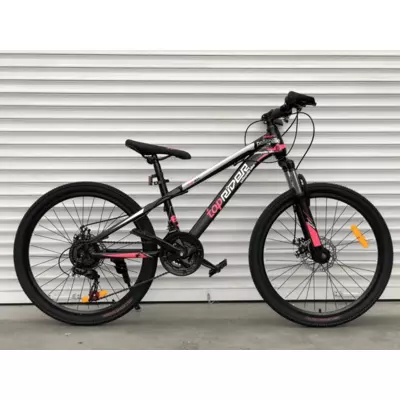 Велосипед гірський TopRider 611 24" рама 14 обладнання Shimano Рожевий