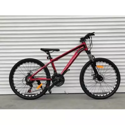 Велосипед гірський алюмінієвий Toprider 680 24" рама 14 обладнання Shimano Червоний Зріст 130-165см