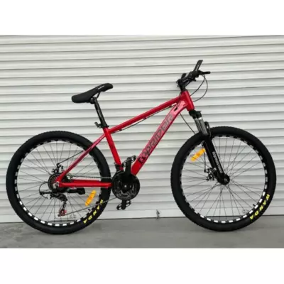 Велосипед гірський алюмінієвий Toprider 670 26" рама 17 обладнання Shimano Червоний
