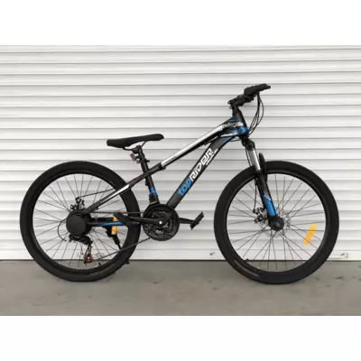 Велосипед гірський TopRider 611 24" рама 14 обладнання Shimano Синій