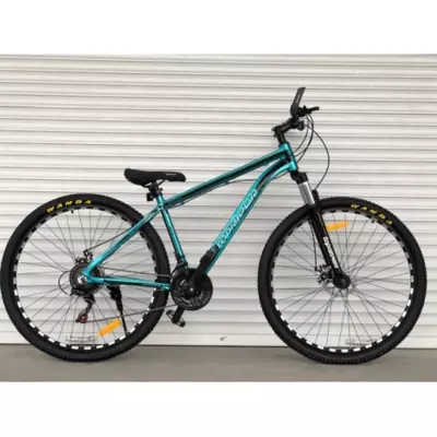 Велосипед гірський алюмінієвий Toprider 680 29" рама 19 обладнання Shimano Синій